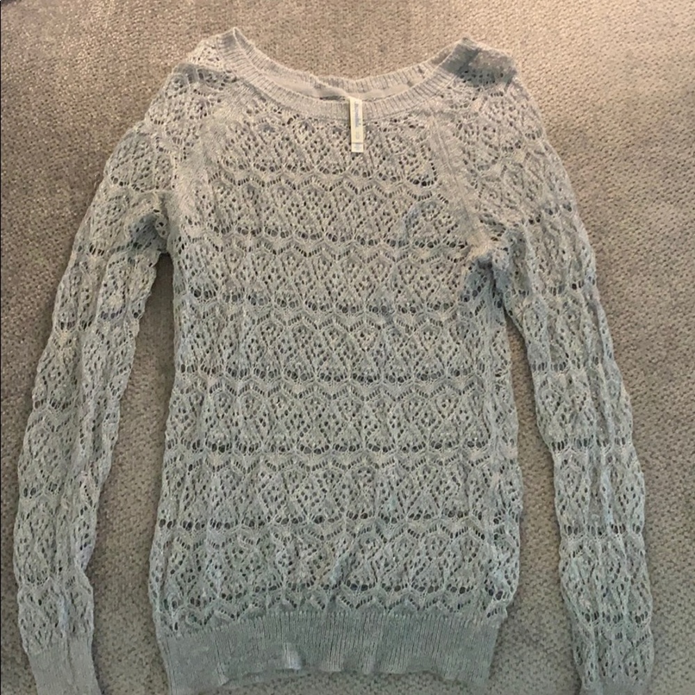 Sheer Silver Sweater
